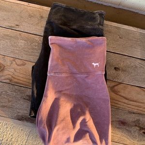 2️⃣VS PINK BIKE SHORTS WASHED BLACK & PINK SZ M